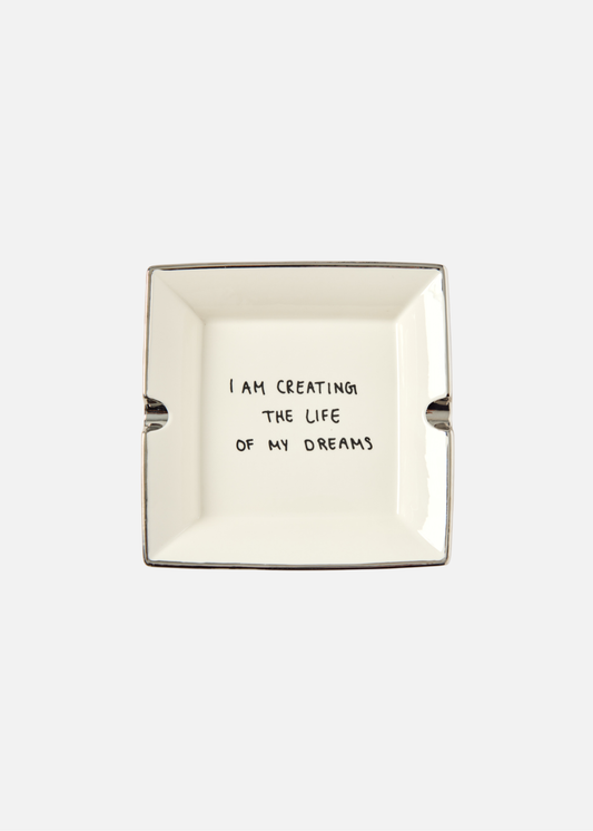 CERAMIC TRAY | BEACH WHITE | SILVER