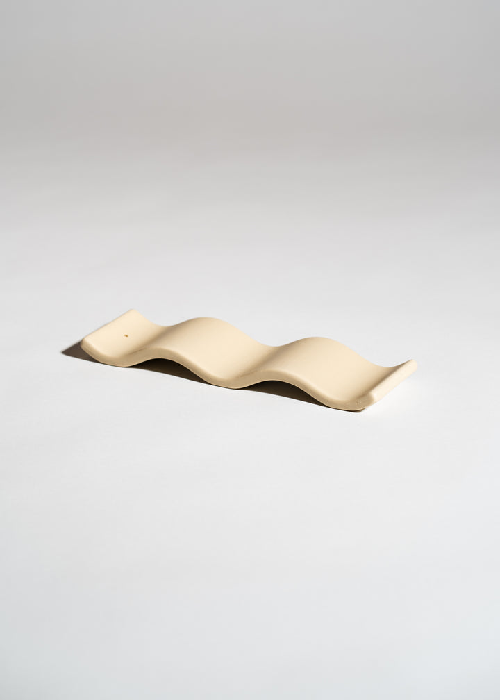 CERAMIC INCENSE HOLDER | BEIGE