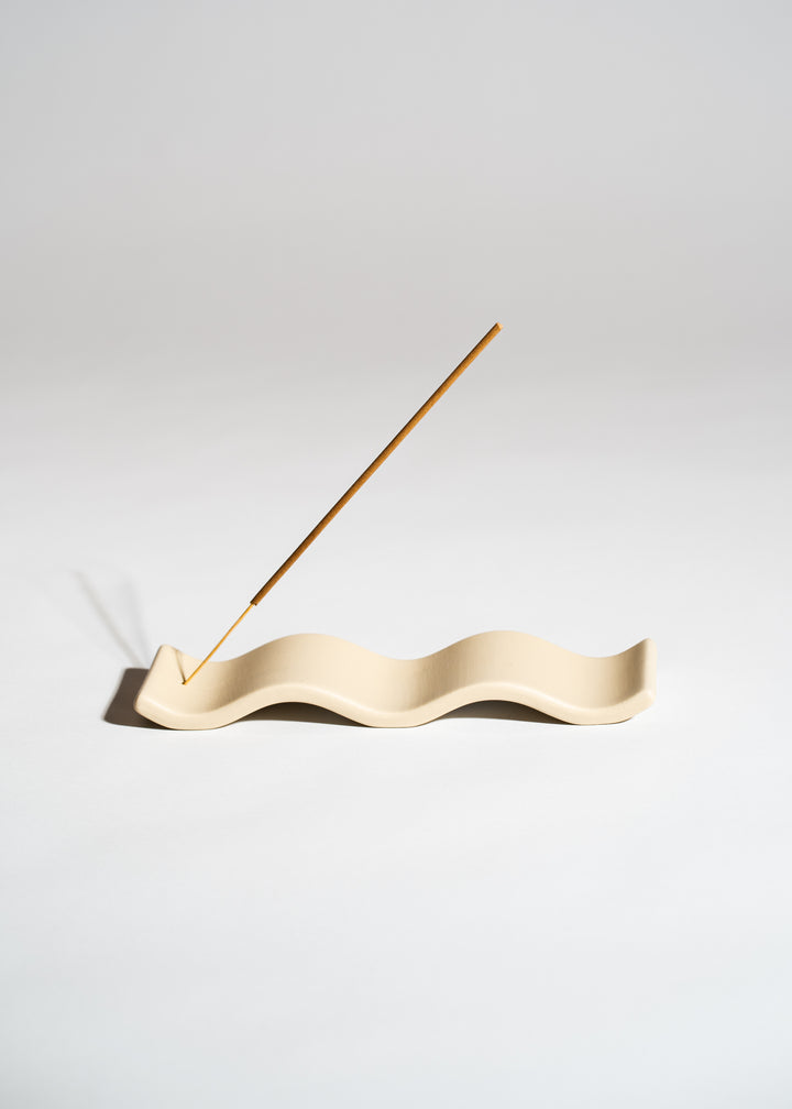 CERAMIC INCENSE HOLDER | BEIGE