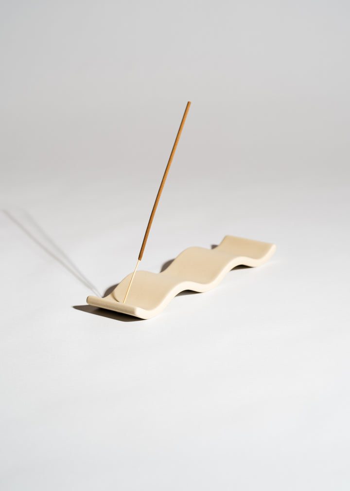 CERAMIC INCENSE HOLDER | BEIGE