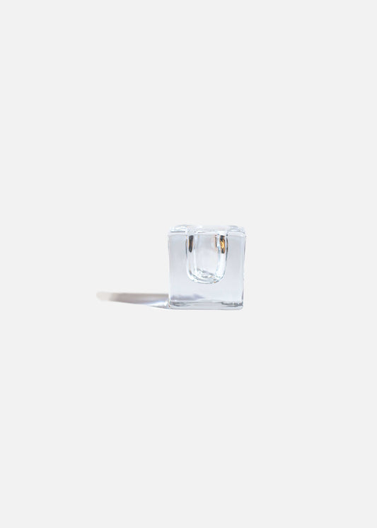 GLASS PALO SANTO HOLDER | WHITE