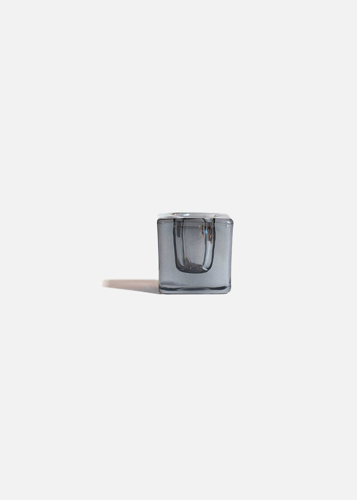 GLASS PALO SANTO HOLDER | CHARCOAL