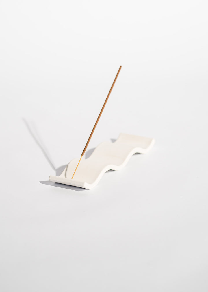 CERAMIC INCENSE HOLDER | WHITE
